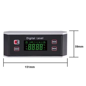 Industrial Grade IP65 LED Screen Display Aluminium Alloy Self Calibration Digital Level Instrument Measuring