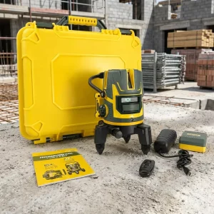 Industrial Grade Strong Light Green Cross Line Laser Level 5 Lines DIY Battery Powered Pendulum Self Leveling