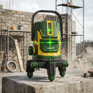 Industrial Grade Strong Light Green Laser Level 5 Lines Lithium Battery Powered Dual Electric Pendulum Self Leveling Model 5L