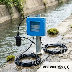 Industrial Grade Ultrasonic Flowmeter Liquid Flow Rate Meter Open Channel River Lake Irrigation Water Level Meter 1%