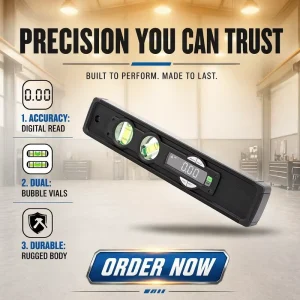 Industrial Heavy Duty Digital Spirit Level Electronic Magnetic Level IP65 Waterproof LCD Angle Finder Aluminum Alloy Measuring