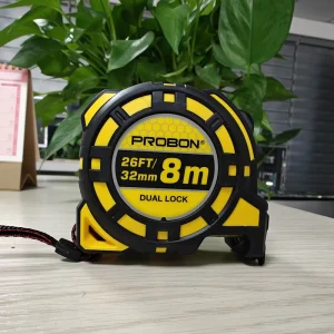 Industrial Heavy Duty Steel Tape Measure 8m 10m 32mm Wide Non Bending Blade Shockproof Rubber Covered Carbon Steel Measuring
