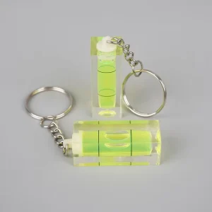 Industrial High-Precision Mini Keychain Spirit Level with ABS and Acrylic Squares Construction Use