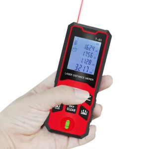 Industrial Laser Rangefinder Millimeter Level Precision Handheld Digital Tape Measure IP55 Rated 0.05-100M Red Laser