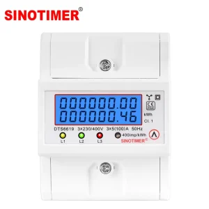 Industrial MID Certified SINOTIMER DTS6619 046 3P4W Reset kWh Meter DIN Rail Energy Meter 3×230 400V 100A RS485 Power Monitor