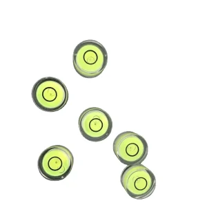 Industrial Mini Bullseye Round Bubble Level Spirit Level Vial with Acrylic 17x10mm +/-10mm Accuracy