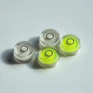 Industrial Mini Circular Spirit Bubble Level Vial with Acrylic Material