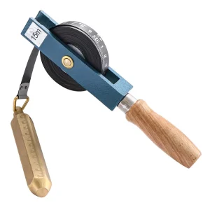 Industrial OEM Oil Tank Gauging Metric Tape Dipstick with Steel Construction and Wooden Handle