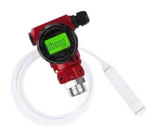 Industrial PTFE Level Gauge Submersible Transmitter 4 20mA+HART 0.5% Accuracy 0 20m Range IP68 for Corrosive Liquids Water Level