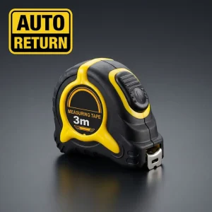 Industrial Quality 5m Metric Retractable Steel Tape Measure High-Visibility Blade Automatic Return Smooth ABS Plastic Meter
