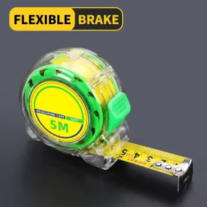 Industrial Quality ABS Flexible Braking Measurement Tape Transparent Shell Precision Hardware Tool Meter Measurement Secure Tool