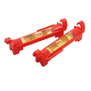 Industrial Red 1D Spirit Level Mini Plastic Linear Level Bubble with 1 Accuracy and 0-10 Measurement Range