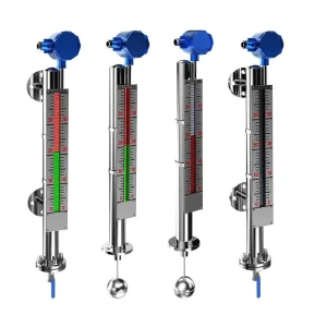 Industrial Stainless Steel Magnetic Flap Level Gauge with Magnetic Float Switch 4-20mA Transmitter 1% Accuracy for Water Oil