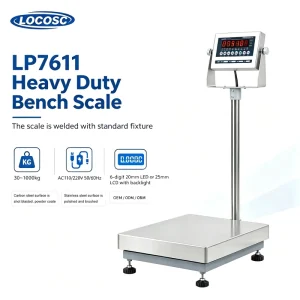 Industrial Weighing Bench Scales Digital Platform Electronic Weigh Scale with Barcode Printer