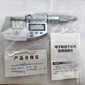 Injection 0 25mm 0.001mm Electronic Outer Diameter Digital Micrometer for Diesel Engine Steel Material