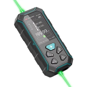 Inkersi Dual Laser Rangefinder Magnetic Color LCD Display Bidirectional Green Laser Distance Meter 60M to 200M with Angle Sensor
