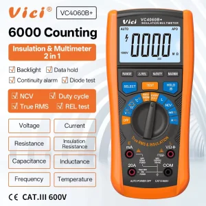 Insulation Inductance Digital Multimeter New Energy Motor Checker VC4060B+ with 6000 Max Digits