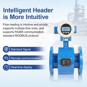 Integrated Intelligent Electromagnetic Flowmeter IP65 Waterproof Digital for Water Treatment Irrigation Pipeline Flow Counting