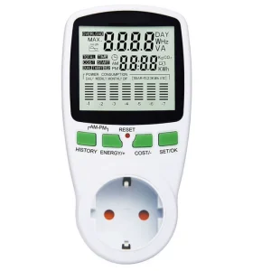 Intelligent AC Power Meter Wattmeter Billing Socket Energy Meter KWh Voltage Current Frequency Electricity Monitor EU US UK Plug