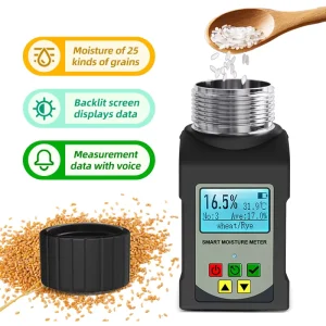 Intelligent Cup Type Moisture Meter for Coffee Pea Corn Rice with 4.6-36% Range & <0.5% Accuracy