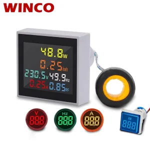 Intelligent D48 High Precision LED Digital Multifunctional Meter AC Voltage Current Power Frequency Measurement Single