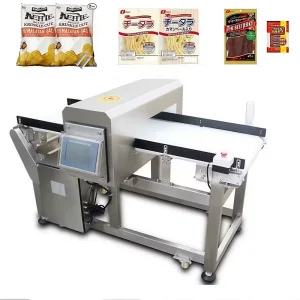 Intelligent Food Metal Detector Production Line for Automatic Detection Metallic Foreign Bodies Packaged Snacks Meat Bakery
