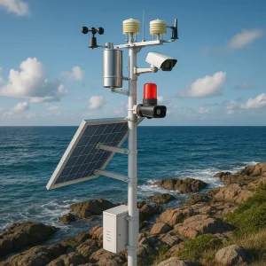 IoT Lora Solar Power Marine Monitoring Wind Rain Sensors Compact Estacion Meteorologica Weather Station