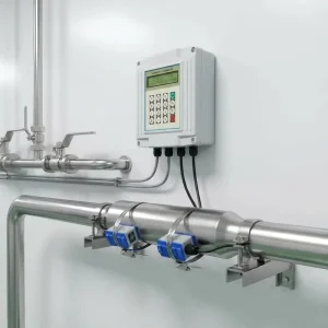 Irrigation Chilled Water +/-1% Accuracy Clamp on Liquid Ultrasonic Flow Meter with RS485 Output OEM