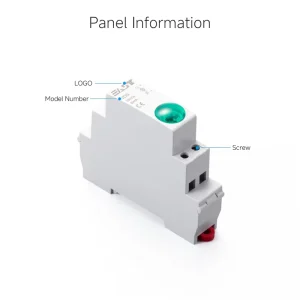 JD9 DIN Rail Mounted Green LED Indicator Light 230V AC 20mA Industrial Status Pilot Lamp for Control Panels