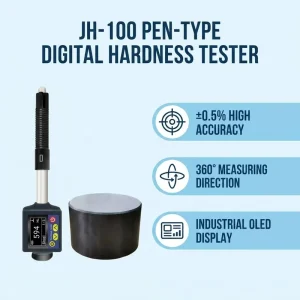 JH 100 Pen Type Digital Leeb Hardness Tester for Metal Steel High Precision Handheld NDT Tool Portable Hardness Tester