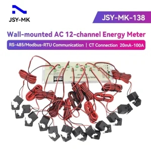 JSY-MK-138 100A RS485 Current Votage Power Digital Wall-mounted 12-channel Multi Channel Energy Meter Module