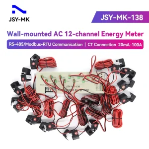 JSY MK 138 100A RS485 Single Phase and Three Phase Wall Mounted 12 Channel Digital Energy Meter
