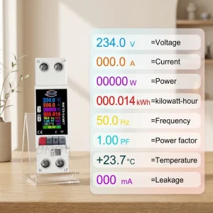 Jiuji Tuya Smart Switch Circuit Breaker LCD Energy Meter KWh Power Metering Timer Relay Remote Control Smart Life APP