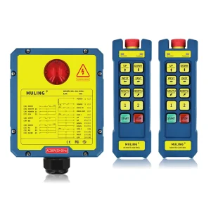 K8D+ 2T&1R Electric Hoist Industrial Remote Control Waterproof Crane Remote Control with Anti Shock Function 12V AC