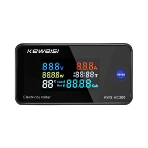 KEWEISI AC 50~300V 10A Digital Electricity Meter Voltmeter Ammeter Power Current Voltage Temperature Measurement