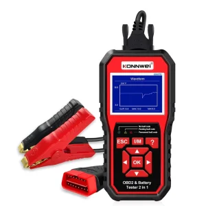 KONNWEI 6V 12V Car Motorcycle Battery Tester Car OBD2 Diagnostics Tool Scanner 2 In1 Function Cranking Charging Scan Tools