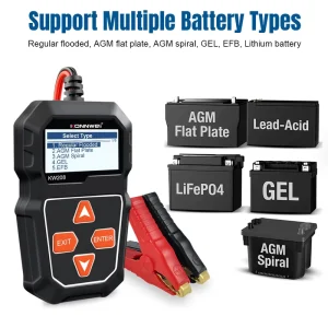 KW208 12V Digital Battery Tester