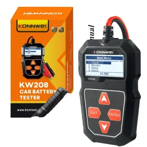 KW208 Digital Battery Tester Diagnose Tool with 8 16V Voltage Range and 1.5% + 5 Accuracy for 12V Vehicles