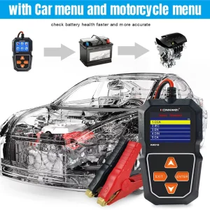 KW218 6V-12V Car and Motorcycle Battery Tester Storage Battery Tester Starting Battery Tester