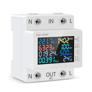 KWS 302 WiFi Smart Power Meter Single Voltage Protector Switch Current Voltage Monitor Relay Value Settable Circuit Breaker
