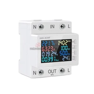 KWS-302WF WiFi 8 In1 Power Meter 2P AC Energy Meter APP Control 170-270V/63A Voltage and Current Meter Electricity Meter