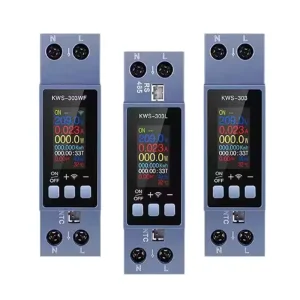 KWS-303 WiFi Power Meter Smart Switch 8 In 1 Energy Meter 85-290V AC Meter Timer Relay Voltage Current Electricity Meter