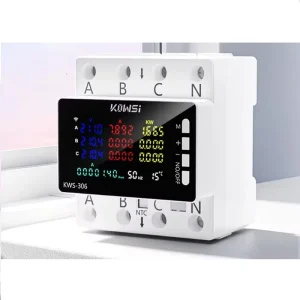 KWS 306L WIFI Energy Meter Power Meter DIN Rail 3 Phase 4 Wire Voltage AC 85 290V Voltmeter Amps Watt Kwh Meter Color Screen