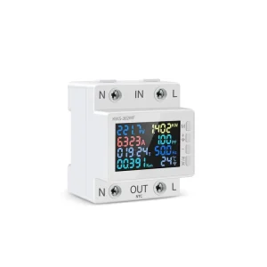 Kewei AC Digital Display Multifunction Rail Mounted Voltage Meter 170 300V 63A Power Off Protection