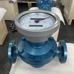 LC Oval Gear Flow Meter Flange Connection Mechanical Pointer Zeroing Type for Oil Diesel Fuel Water Stainless Steel OEM
