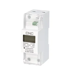 LCD 50/60Hz Single Phase Energy Meter with Accuracy Class 1.0 IP20 Direct Type Connection