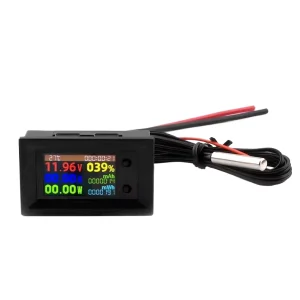 LCD Color Screen Voltage and Current Meter Multi-Functional Measuring Instrument Eight-in-One Tester 12V