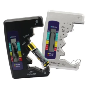 LCD Display Digital Universal Battery Tester Multi-Purpose 9V 6F22 1.5V Button Cell Batteries Checker Electronics Repair Part