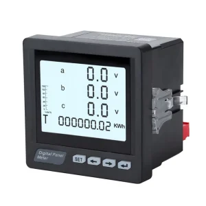 LCD Display Electric Multifunction Panel Meter Current Voltage Frequency Three Phase Digital Multimeter Fire Control AC220V 0.5