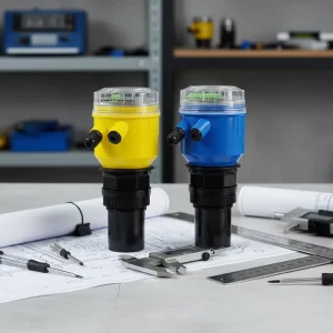 LCD Display Integrated Ultrasonic Water Level Sensor with RS485 Output ABS Material Level Measuring Instruments